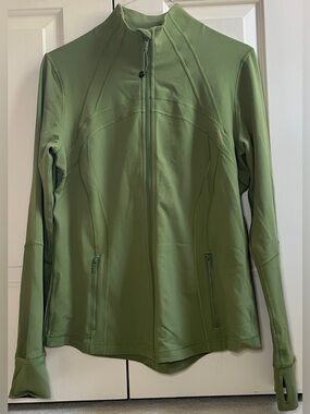 🍒LULULEMON sz 14 Classic DEFINE JACKET GREEN FOLIAGE *LUON ~ VHTF COLOR!!